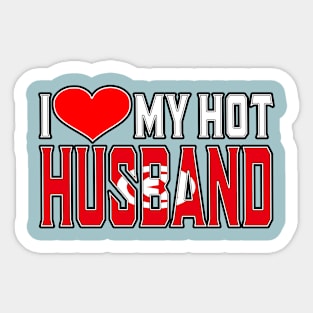 I Love My Hot Tunisia Husband Sticker